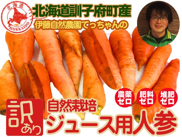 農薬不使用･無堆肥･無肥料てっちゃんの自然栽培人参
