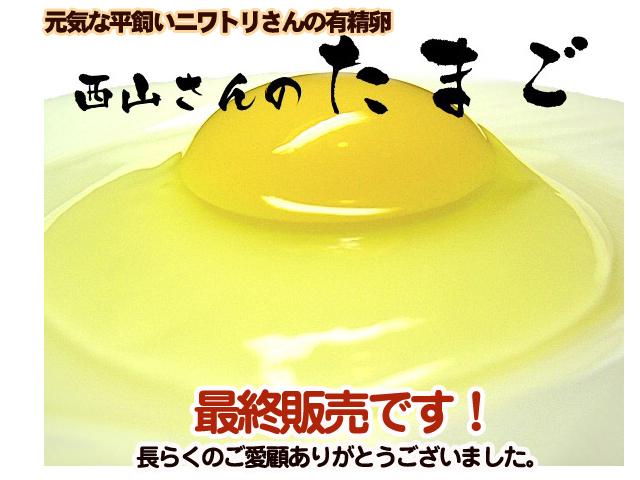 平飼い有精卵【最終】平飼い西山さんのたまご