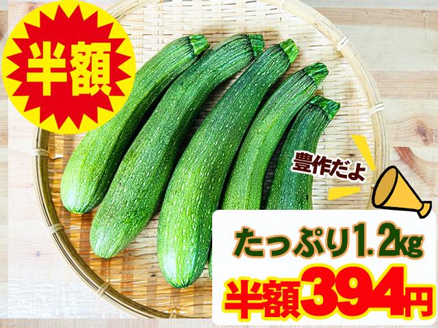 農薬不使用･無堆肥･無肥料【半額】自家採種・自然栽培ズッキーニ