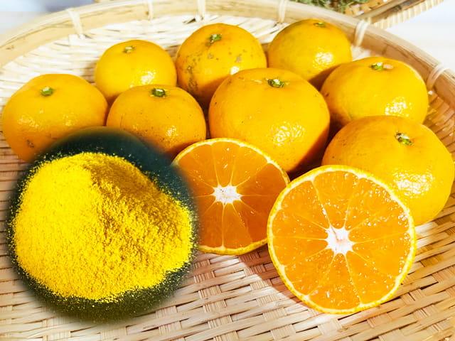 農薬不使用･無堆肥･無肥料自然栽培みかんの粉（まるごと100%）