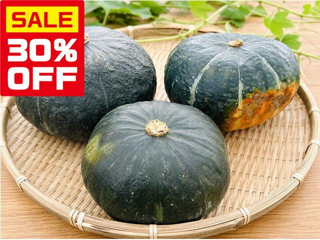 農薬不使用･無化学肥料【特売】鹿児島県産自然農法かぼちゃ
